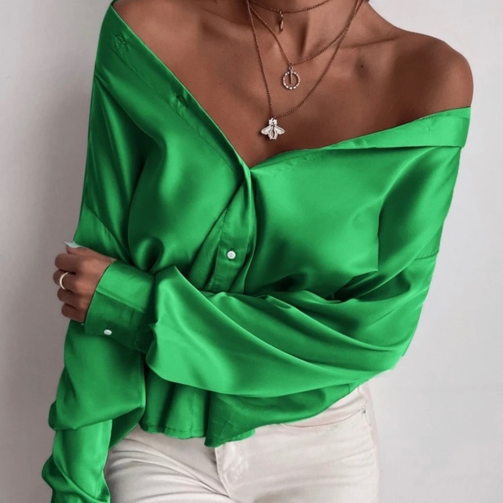 Green blouse
